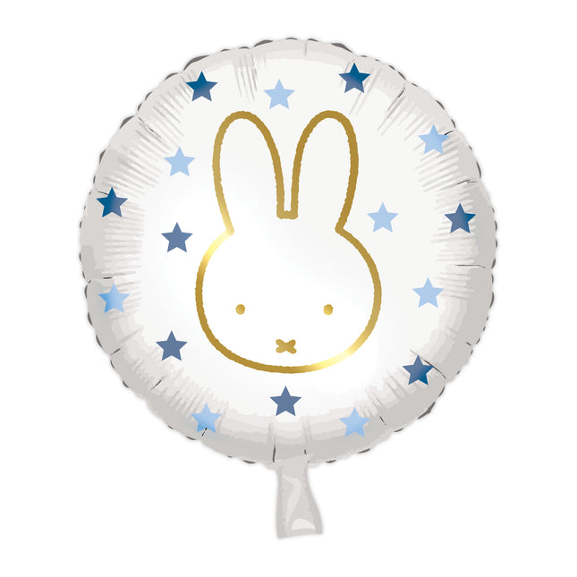 Balon helowy Miffy niebieski pusty 45 cm