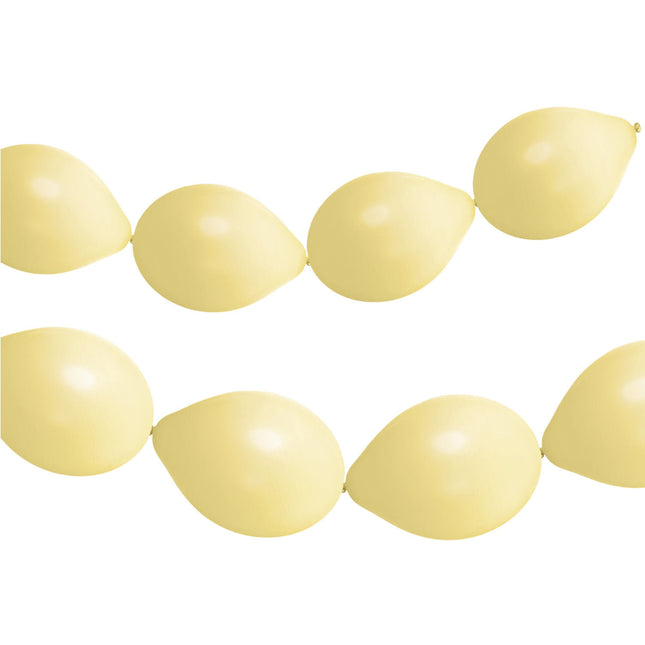 Jasnożółta girlanda balonowa w proszku żółta 3m 8szt