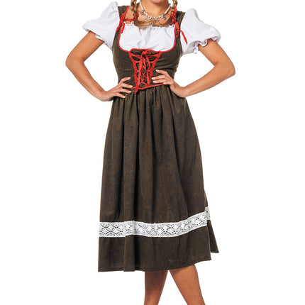 Dirndl Dress Oktoberfest Long Green