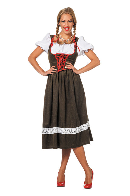 Dirndl Dress Oktoberfest Long Green