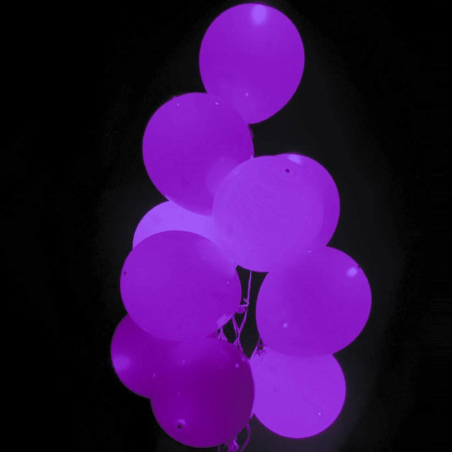 Fioletowe balony led 26cm 5szt