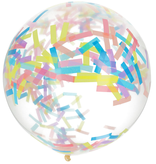 Balon z konfetti Pastel 61 cm