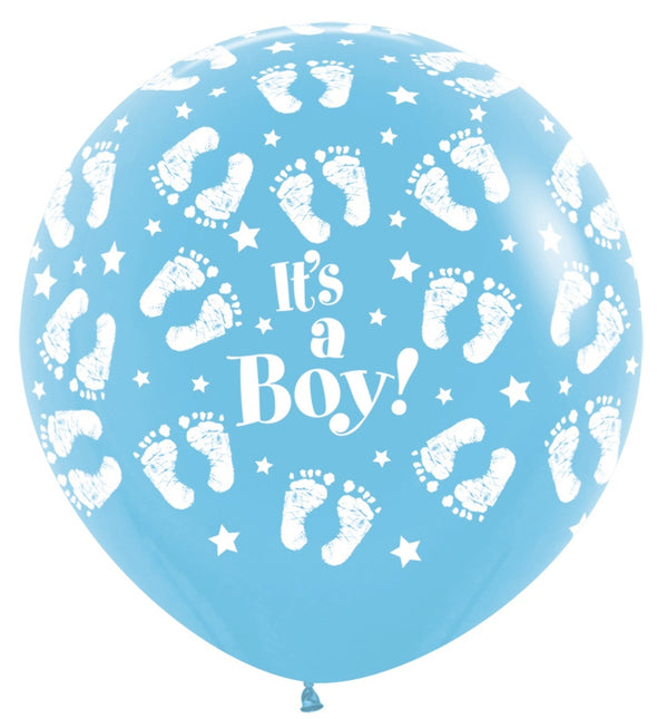 Balony It's a Boy Odcisk stopy Jasnoniebieski 039 91cm 2szt.