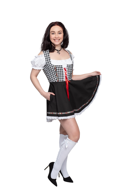 Oktoberfest Dirndl Dress Oktoberfest Black White Ladies