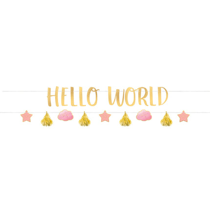 Chusta na listy Hello World Girl 1,7 m