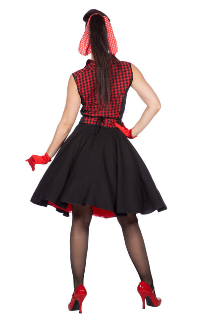 Rock N Roll 50S Dress Black Red Ladies