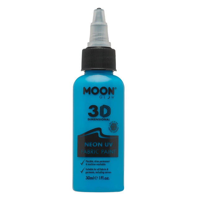 Farba do tkanin Moon Glow Neon UV Intense Blue 30ml