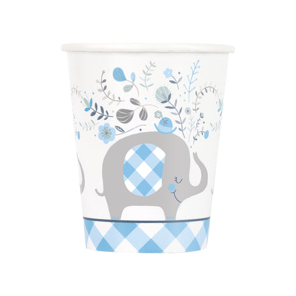 Kubki Baby Elephant Blue 266ml 8szt