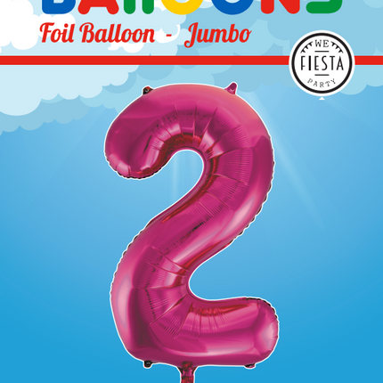 Balon foliowy Figurka 2 fuksja XL 86 cm pusty