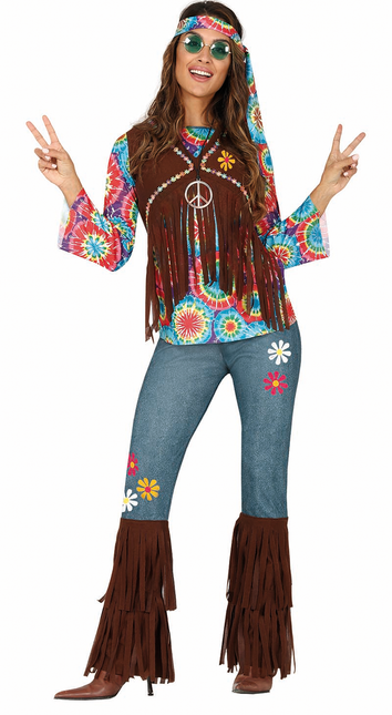 Kolorowy kostium hippisowski