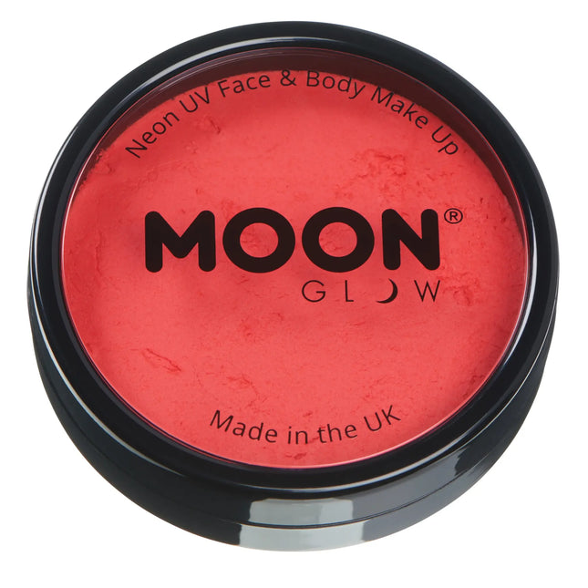 Moon Glow Neon UV Pro Farba do twarzy intensywna czerwień 36g