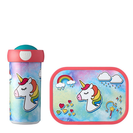 Lunchset Campus School kubek + Lunchbox Unicorn