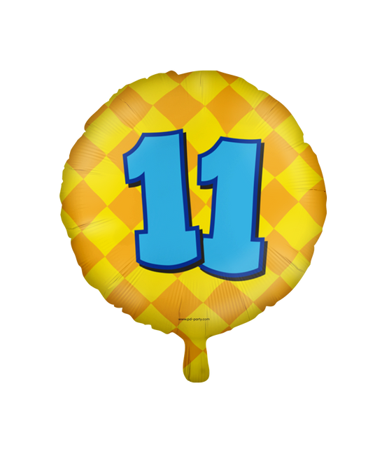 Balon helowy 11 lat kolorowy pusty 46 cm