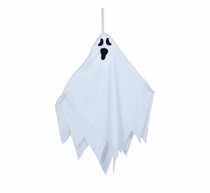 Dekoracja wisząca na Halloween Duch ze światłem 70 cm