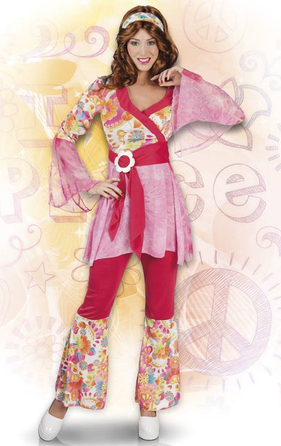 Różowy kostium damski hippie