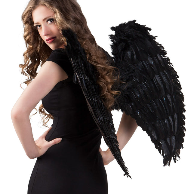Skrzydła anioła czarne 65 cm
