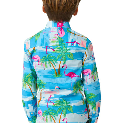 Hawaii Flamingo Shirt Boy OppoSuits