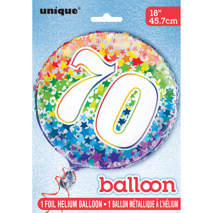 Balon helowy 70 Years Stars 45 cm pusty