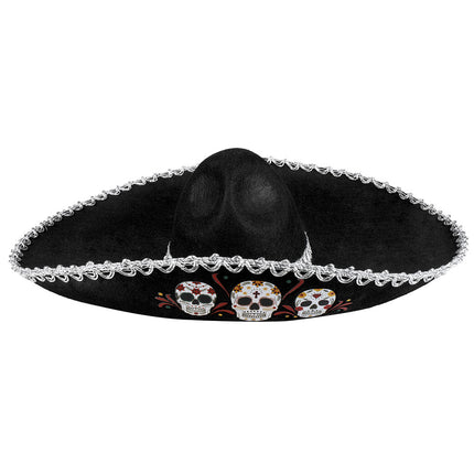 Halloweenowe Sombrero Czaszki 56cm