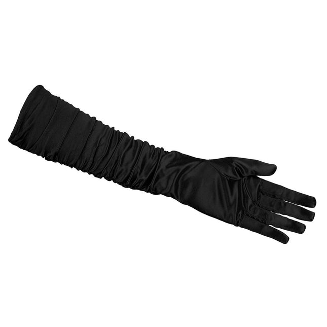 Długie rękawice czarne