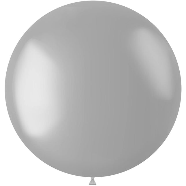 Srebrny balon metaliczny Moondust Silver 80cm