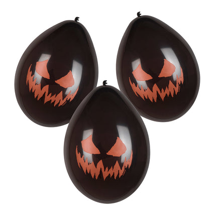 Balony na Halloween Creepy Pumpkin 25cm 6szt