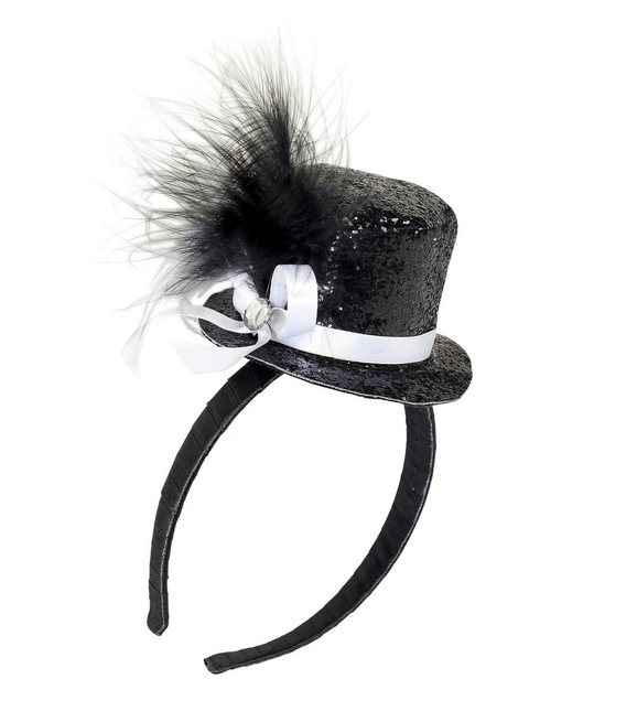 Opaska do włosów Mini Witch Hat Black