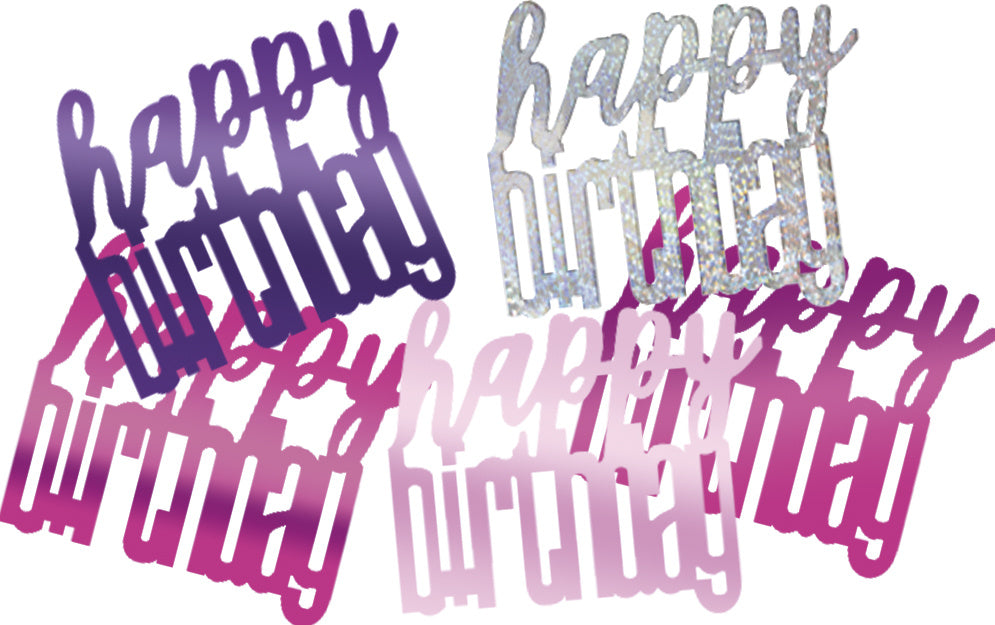 Happy Birthday Table Confetti Pink 11 gr