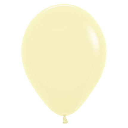 Balony Pastel Matte Yellow 23cm 50szt