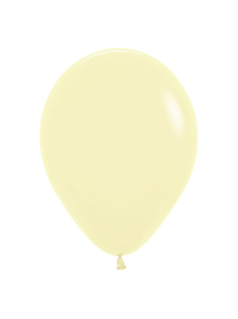 Balony Pastel Matte Yellow 23cm 50szt