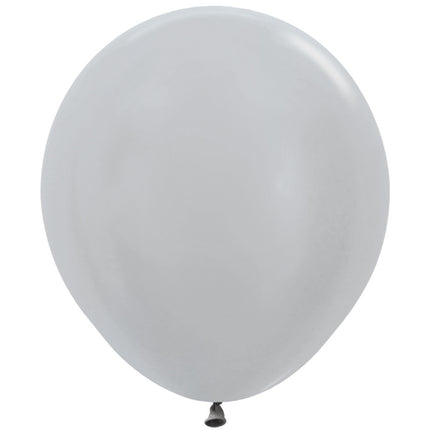 Balony Pearl Silver 45cm 25szt