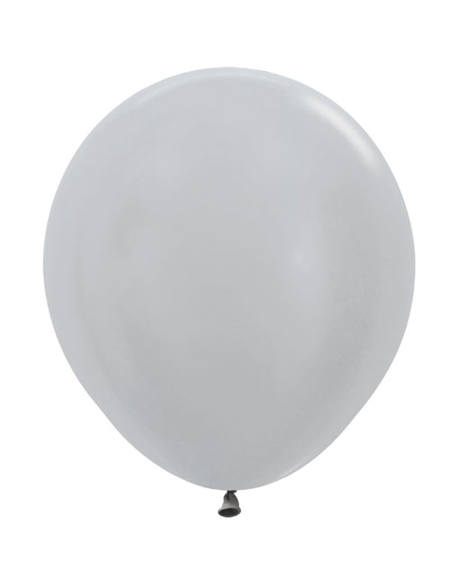 Balony Pearl Silver 45cm 25szt