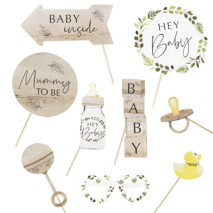 Rekwizyty do fotobudki Baby Shower 10szt