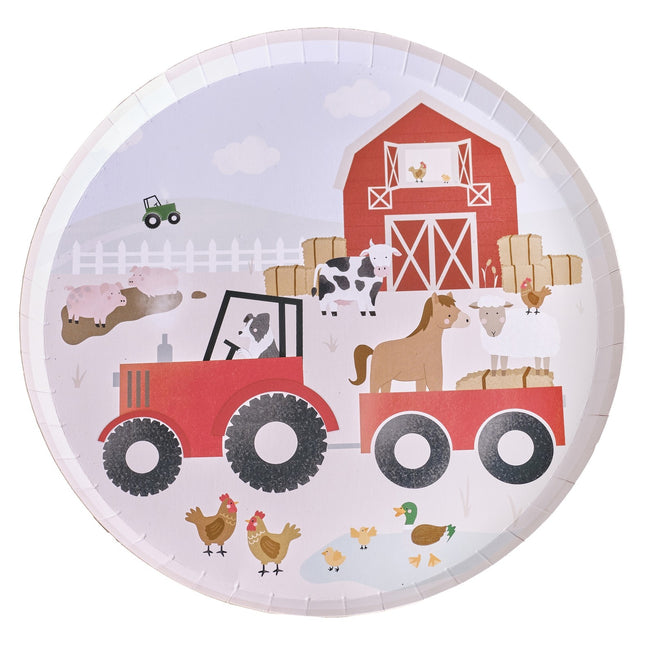 Talerze Farmyard 25cm 8szt