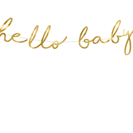 Girlanda urodzinowa Hello Baby Gold 70 cm