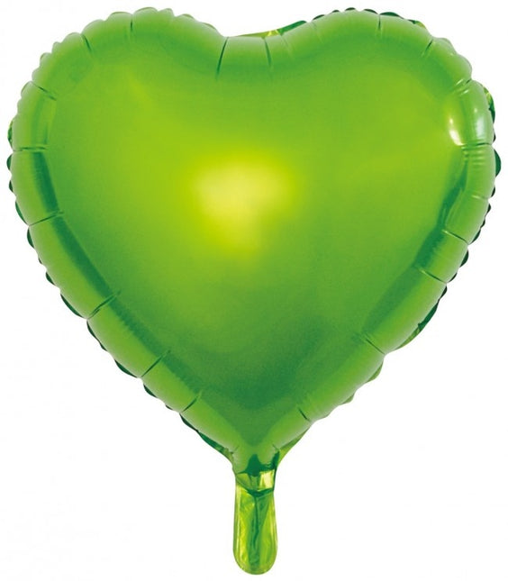 Balon helowy Serce Zielony Pusty 45cm