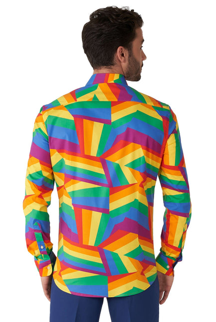 ZIG Zag Rainbow Shirt Men OppoSuits