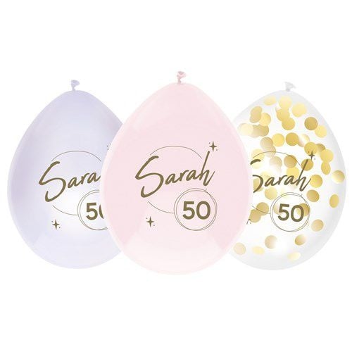 Balony Sarah kolorowe 30cm 6szt