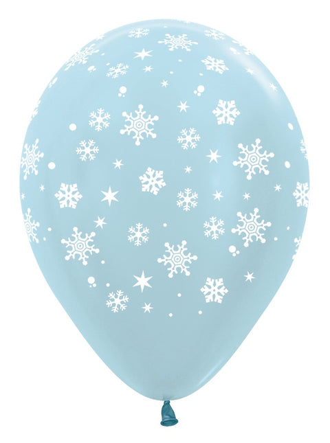 Balony Snowflake Mix 30cm 25szt