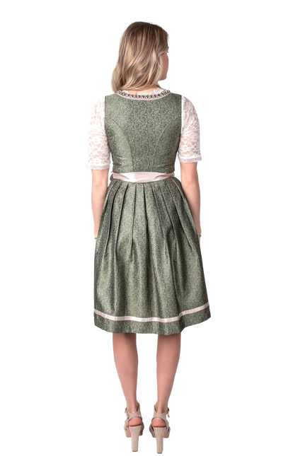 Różowy Biały Kremowy Dirndl Sukienka Oktoberfest Ladies Jaquard Grey