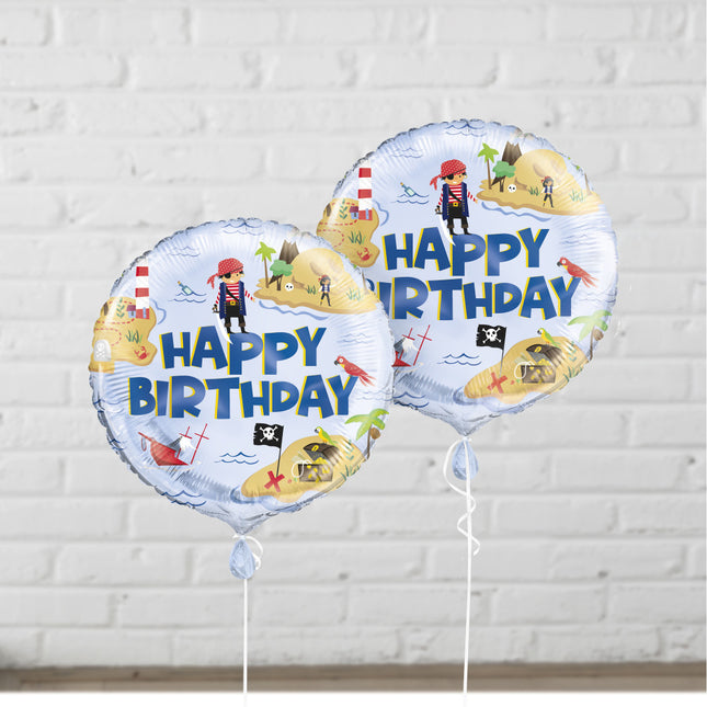 Balon helowy Piraci Happy Birthday 45 cm pusty