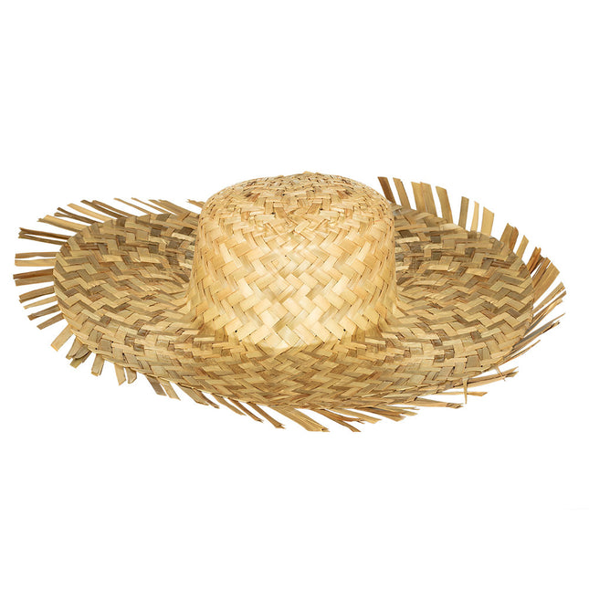 Słomkowy kapelusz plażowy
