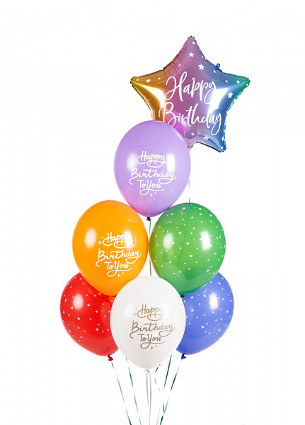 Balony Happy Birthday To You Mix 30cm 6szt