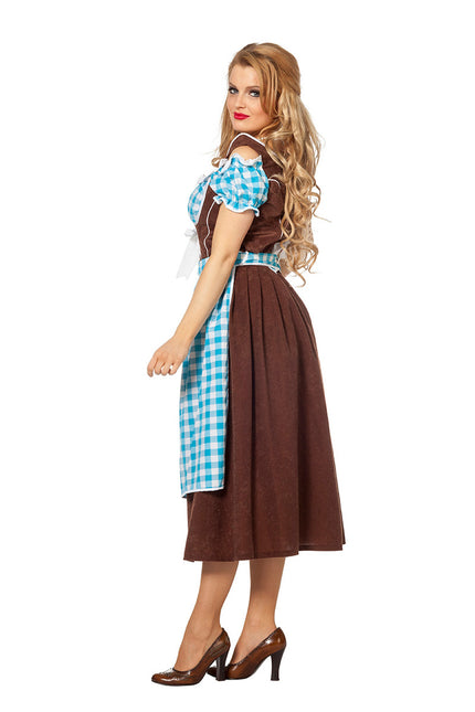 Niebieska sukienka Dirndl Oktoberfest Ladies Long