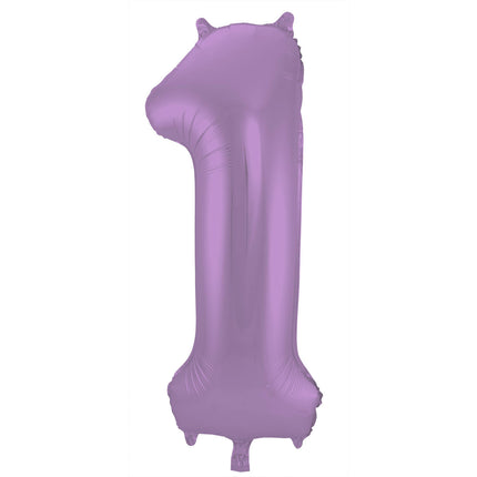 Balon foliowy Figurka 1 Matt Purple XL 86 cm pusty