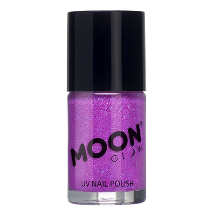 Lakier do paznokci Moon Glow Neon UV Glitter Purple 14ml