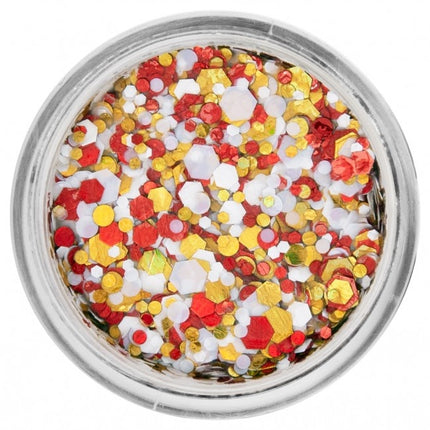 PXP Pressed Chunky Glitter Creme Red/Yellow/White 10ml