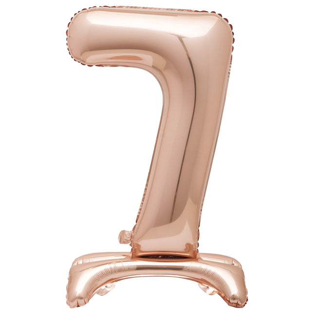 Balon foliowy Figura 7 Rose Gold Standard 76 cm