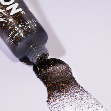 Moon Glitter Holographic Fine Glitter Gel Black 12ml