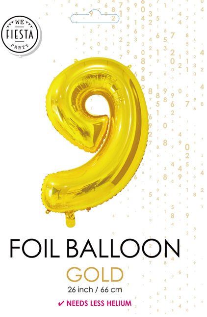 Balon foliowy Figure 9 Gold 66cm